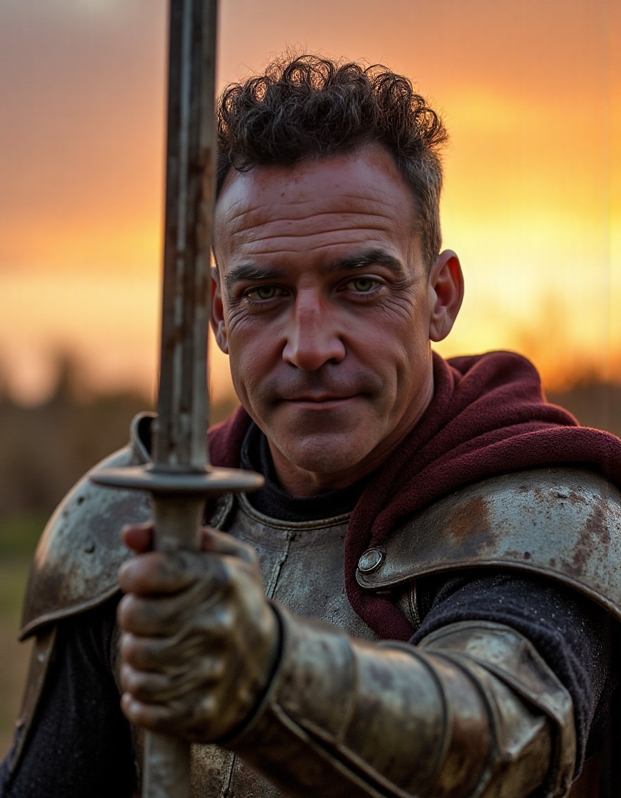 jon407 a man as a medieval warrior, batt-FLUX Dev-